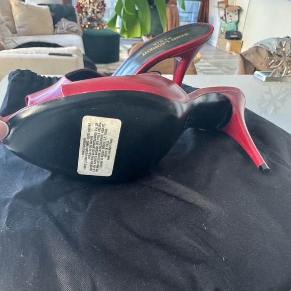 SAINT LAURENT 95mm Pumps Sz 40 in Opyum Red. - Picture 7 of 11